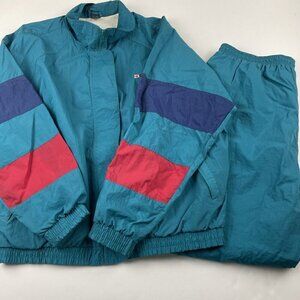 Lands End Tracksuit Set Women’s XL (18-20) Windbreaker Jogging Warm up Vintage